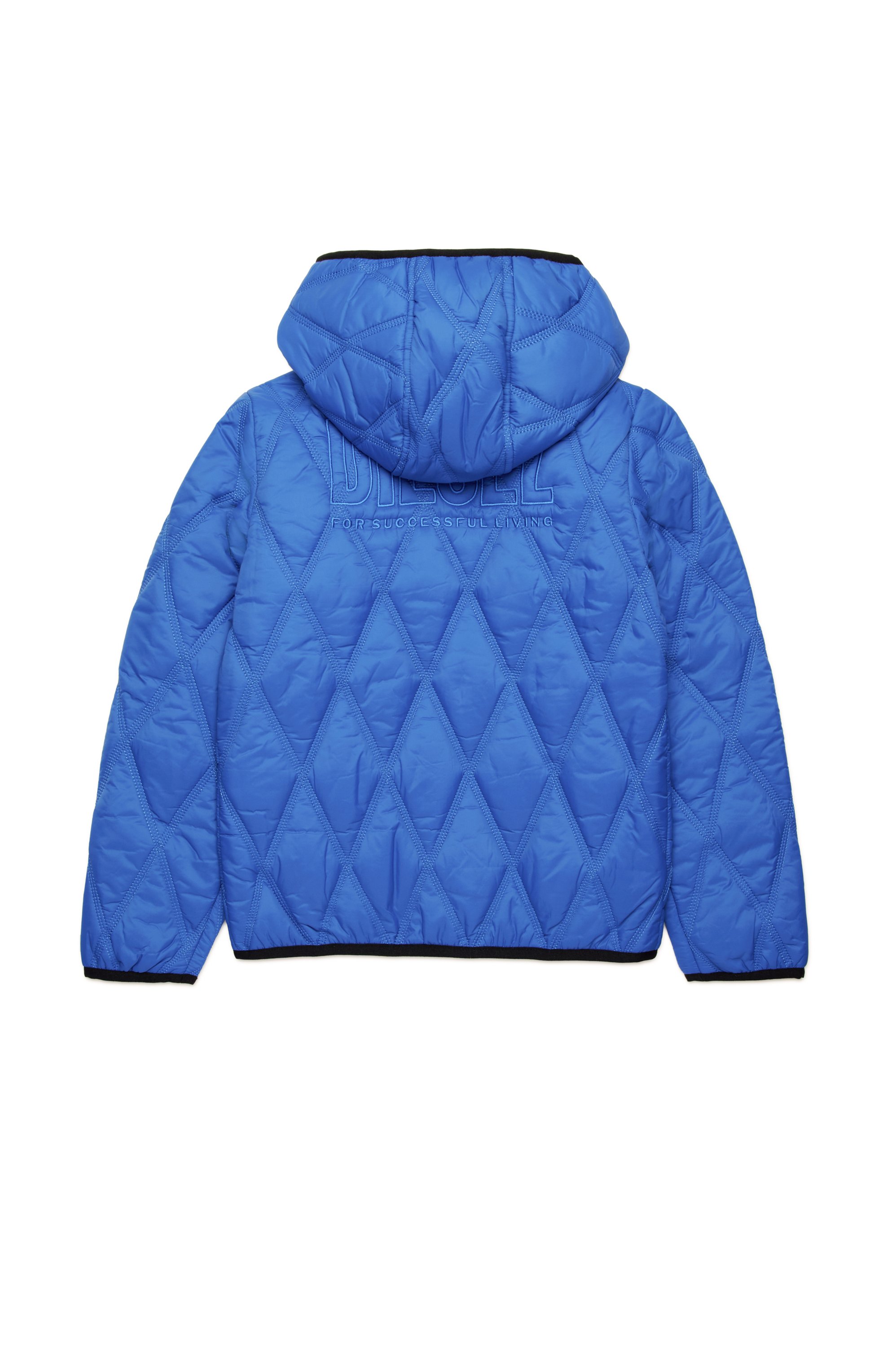 Diesel - JFOSSIRLS, Unisex's Light hooded quilted jacket in Blue - 2