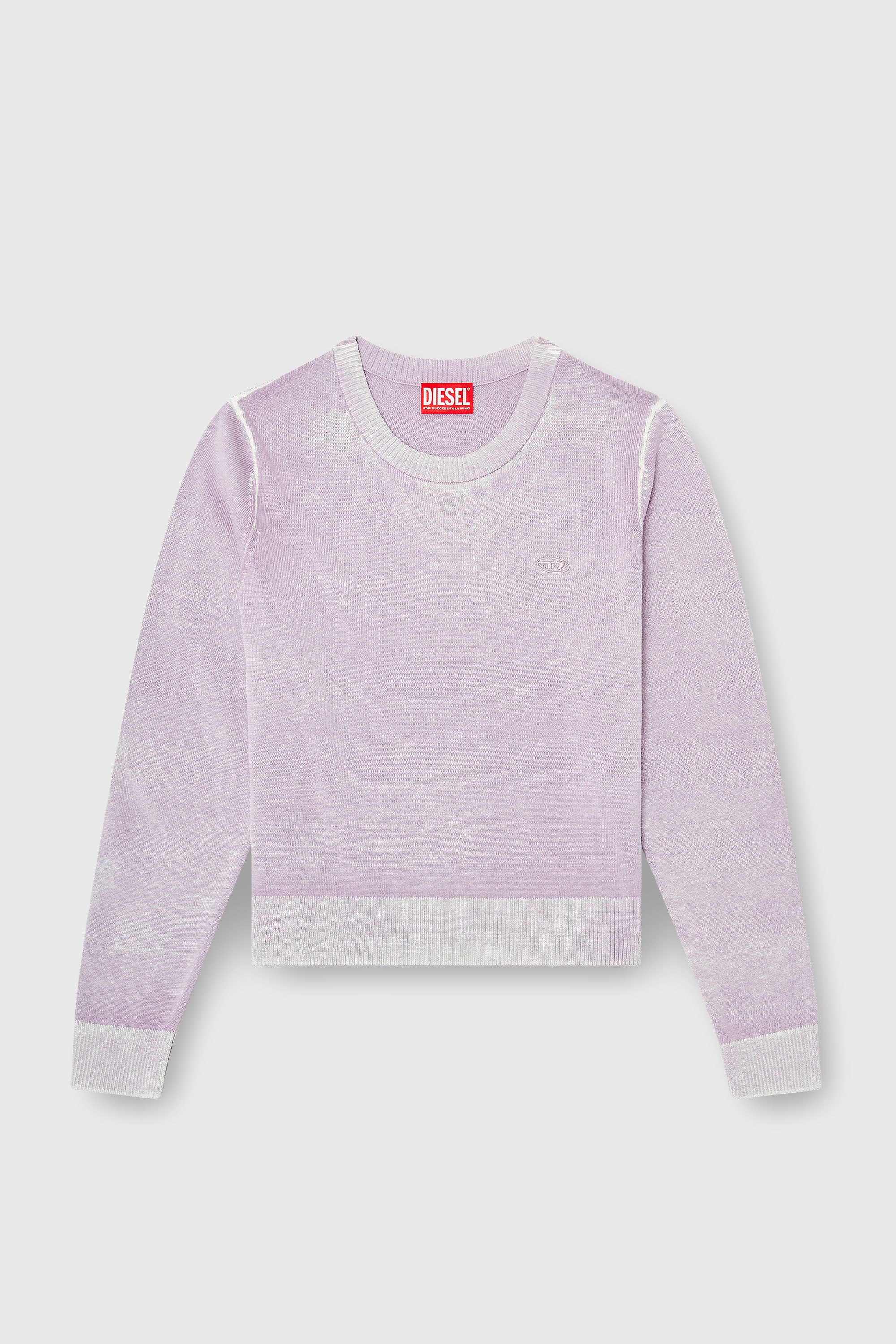 Diesel - M-LOVRE, Woman's Jumper with faded reverse print in Lilac - 2