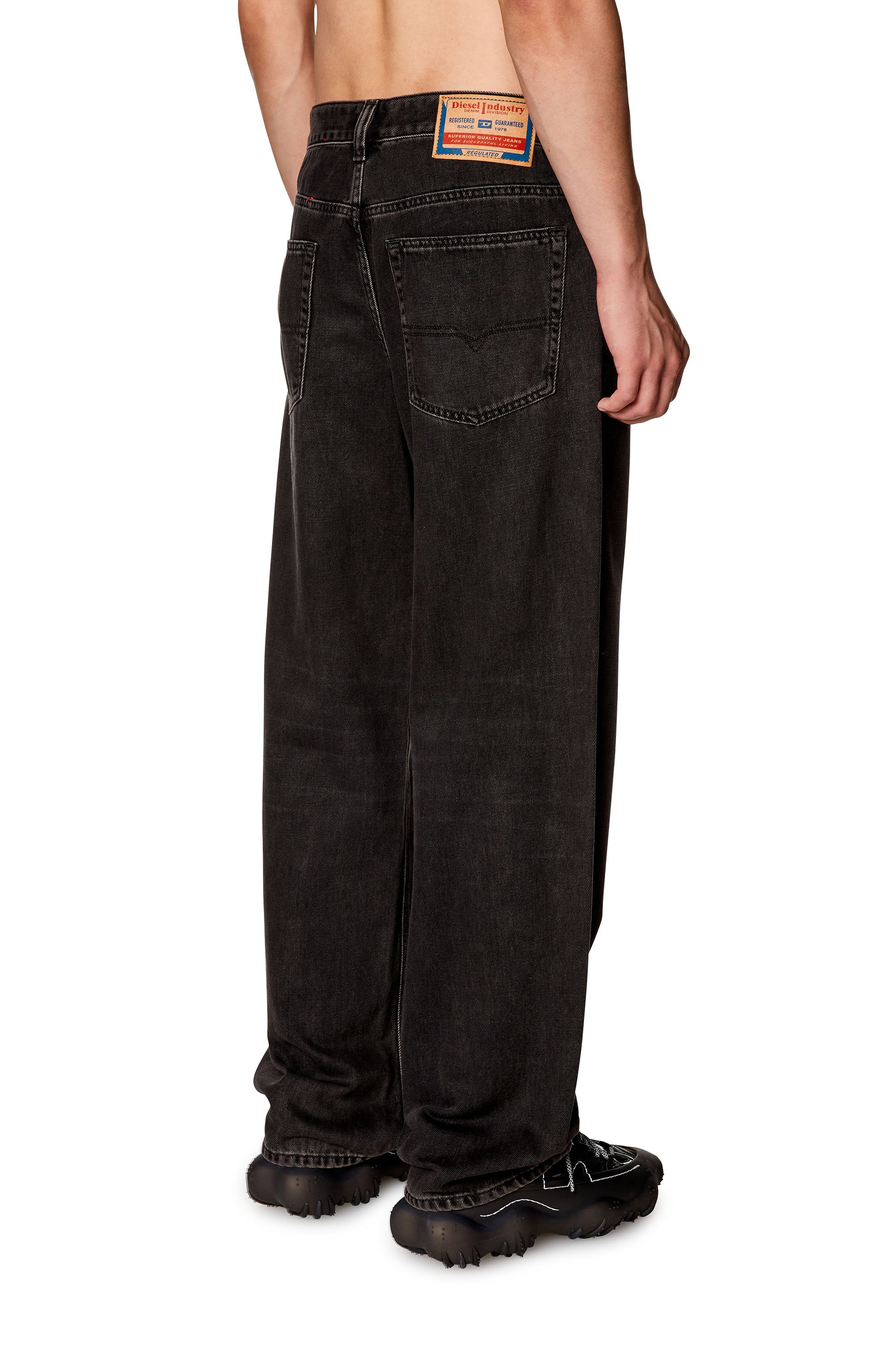 Diesel - Straight Jeans 2001 D-Macro 09I35, Black/Dark grey - Image 3