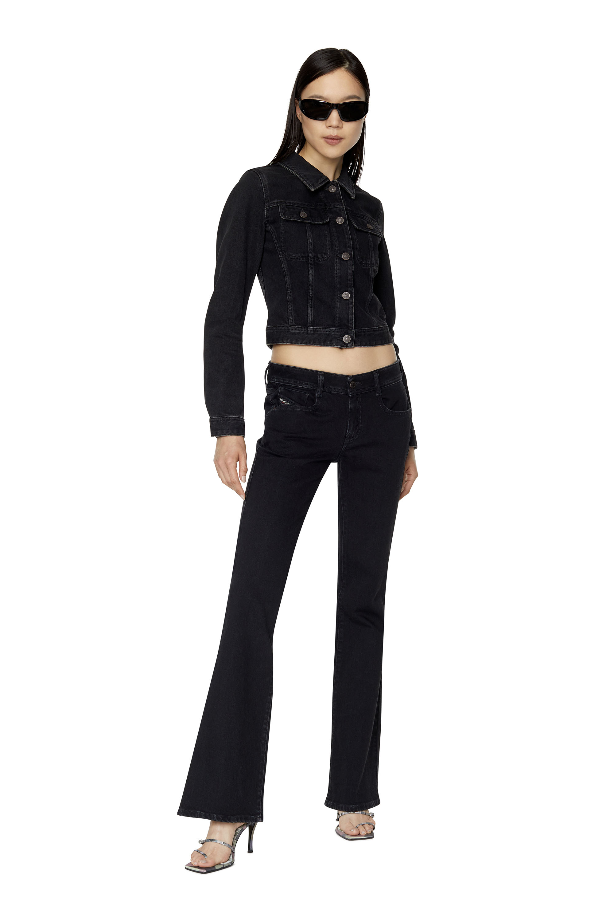 Diesel - DE-SLIMMY TRUCKER JACKET, Black/Dark grey - Image 2