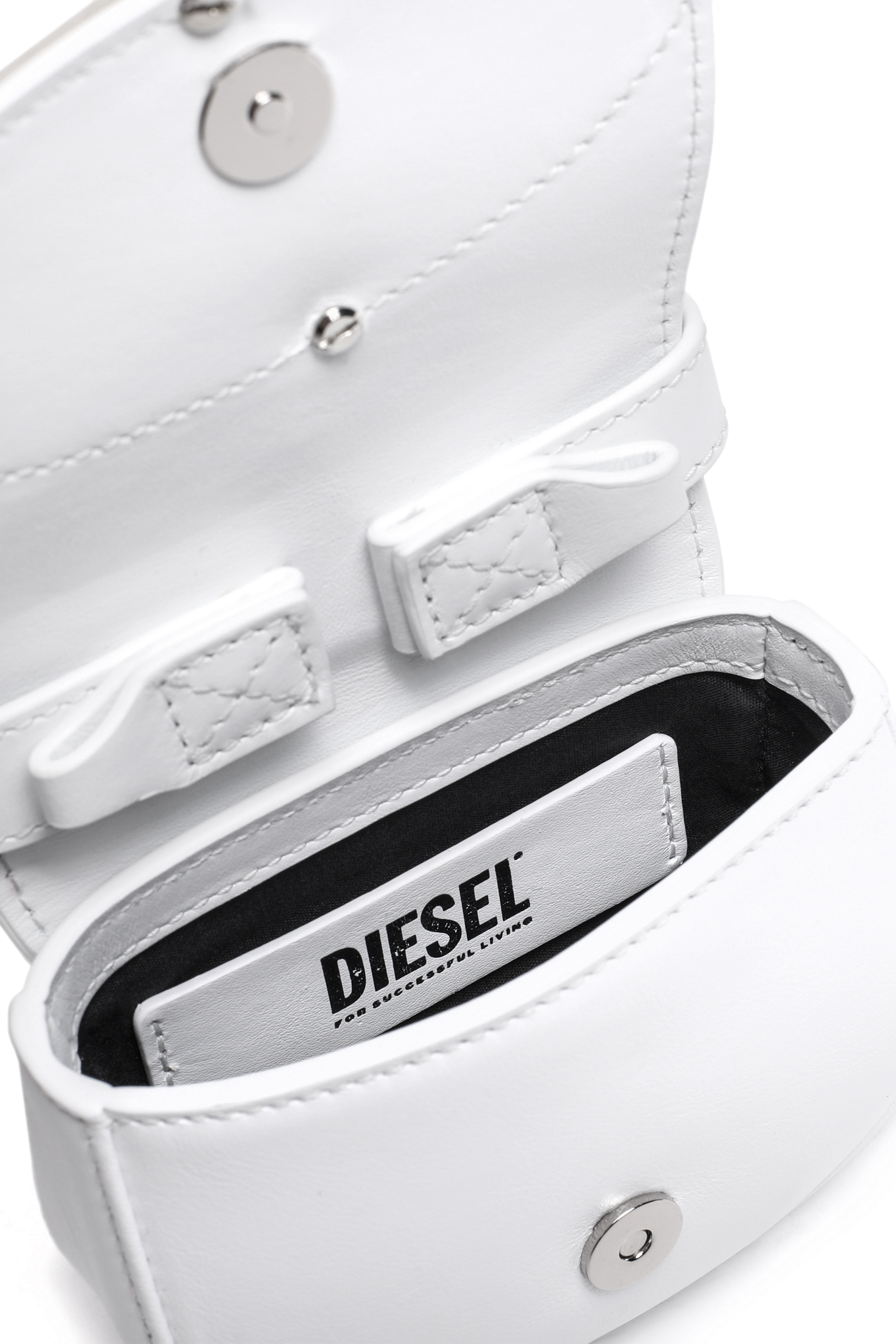 Diesel - 1DR XS, Woman's 1DR XS-Iconic mini bag with D logo plaque in White - 3