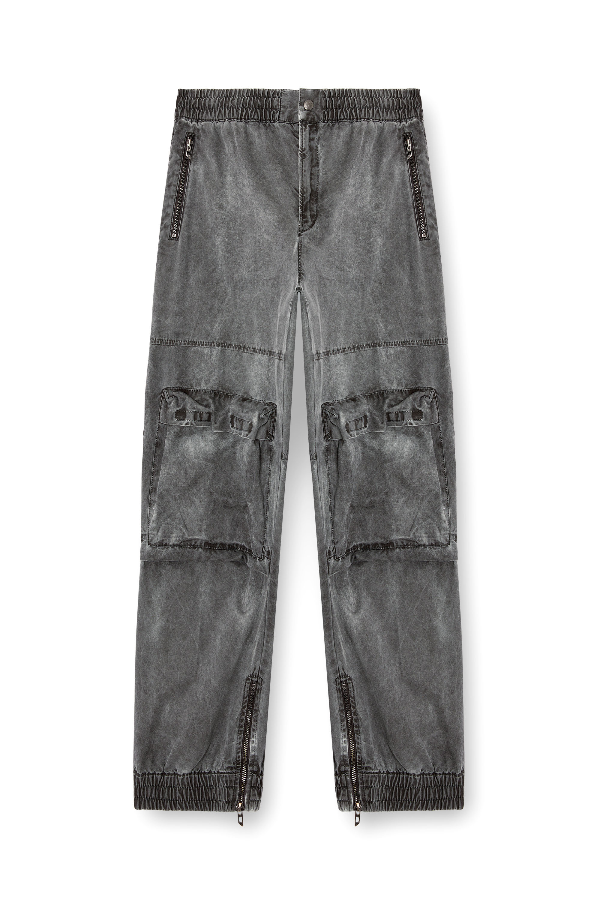 Diesel - P-BEECK, Man's Cargo pants in cotton twill in Grey - 2