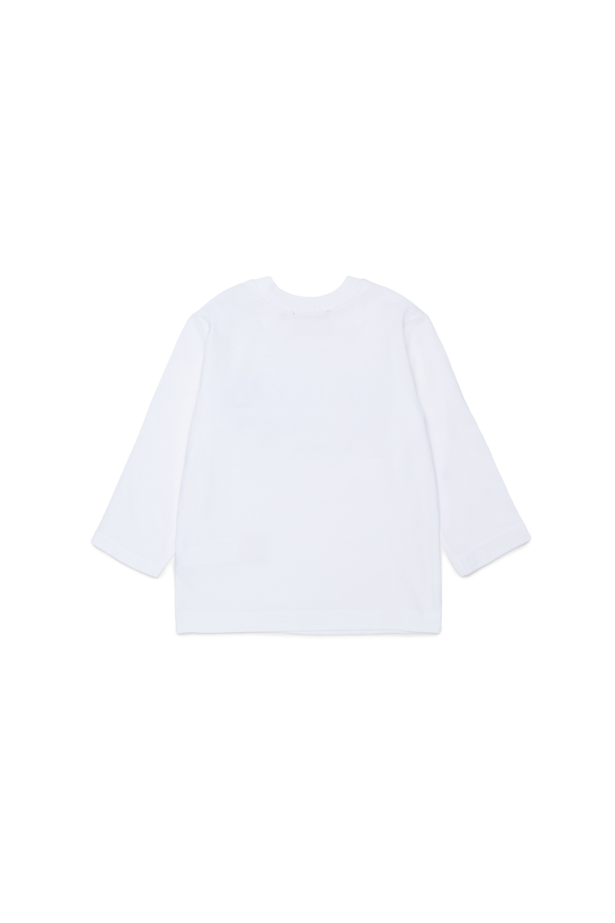 Diesel - TLODIMB, Man's Long-sleeve T-shirt with Diesel Industry print in White - 2
