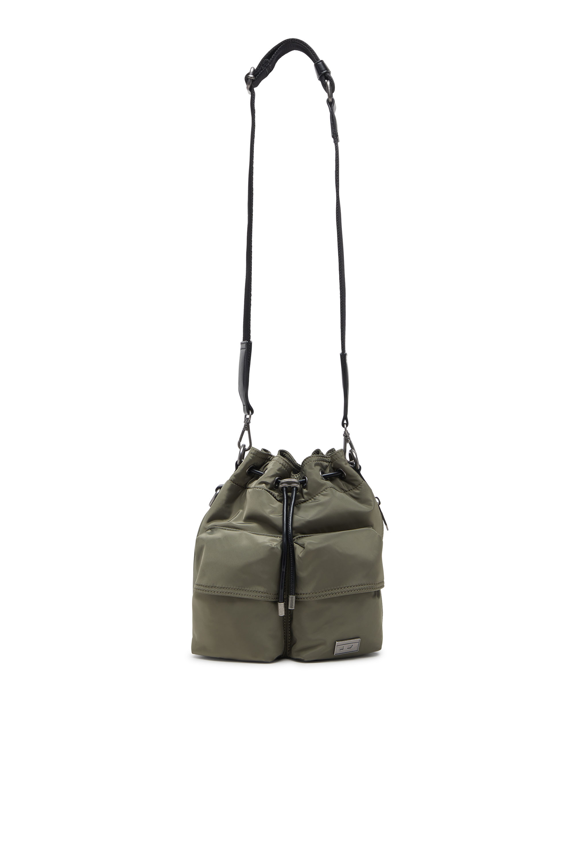 Diesel - MULTI-PKTS BUCKET X, Unisex's Multi-Pkts-Multipocket bucket bag in utilitarian shell in Military Green - 1