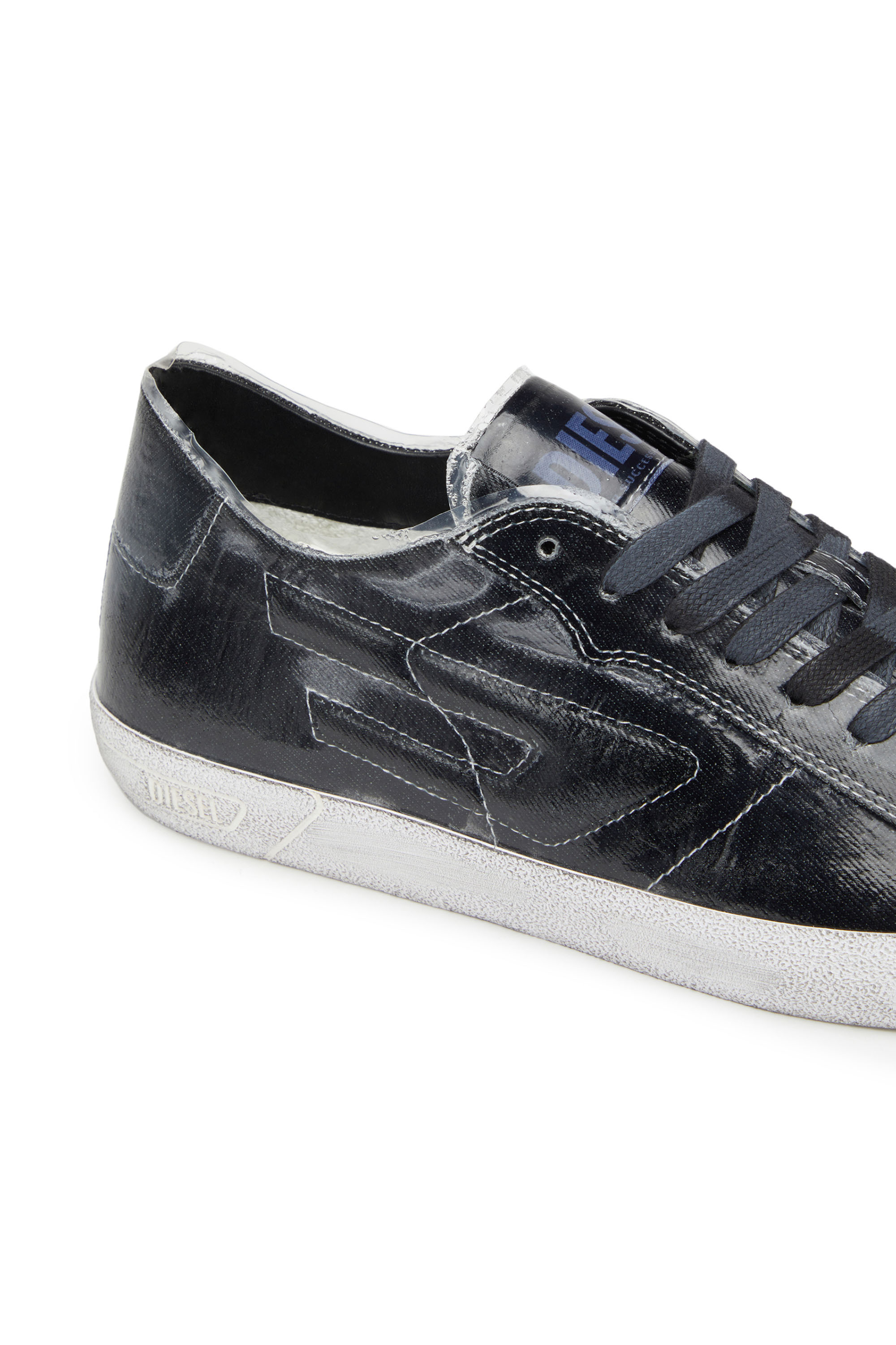S-LEROJI LOW W, Black Diesel - S-LEROJI LOW W, Woman's S-Leroji Low W - Canvas sneakers with TPU overlay in Black - 6