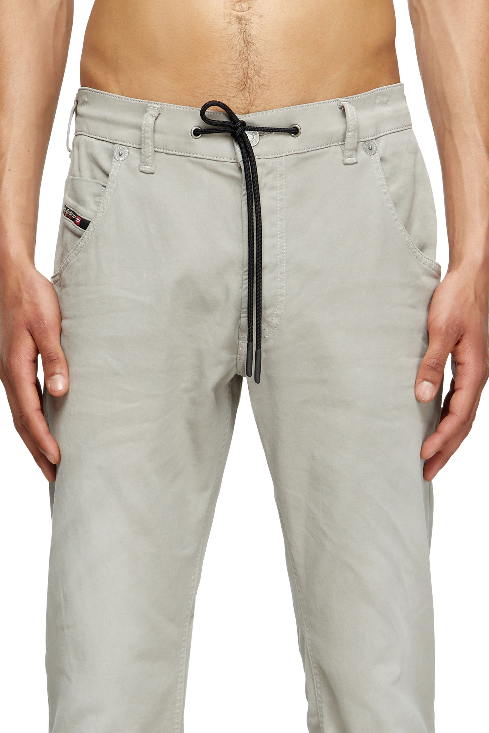 Diesel - Man's Regular 2032 D-Krooley Joggjeans® 0670M, Light Grey - 5