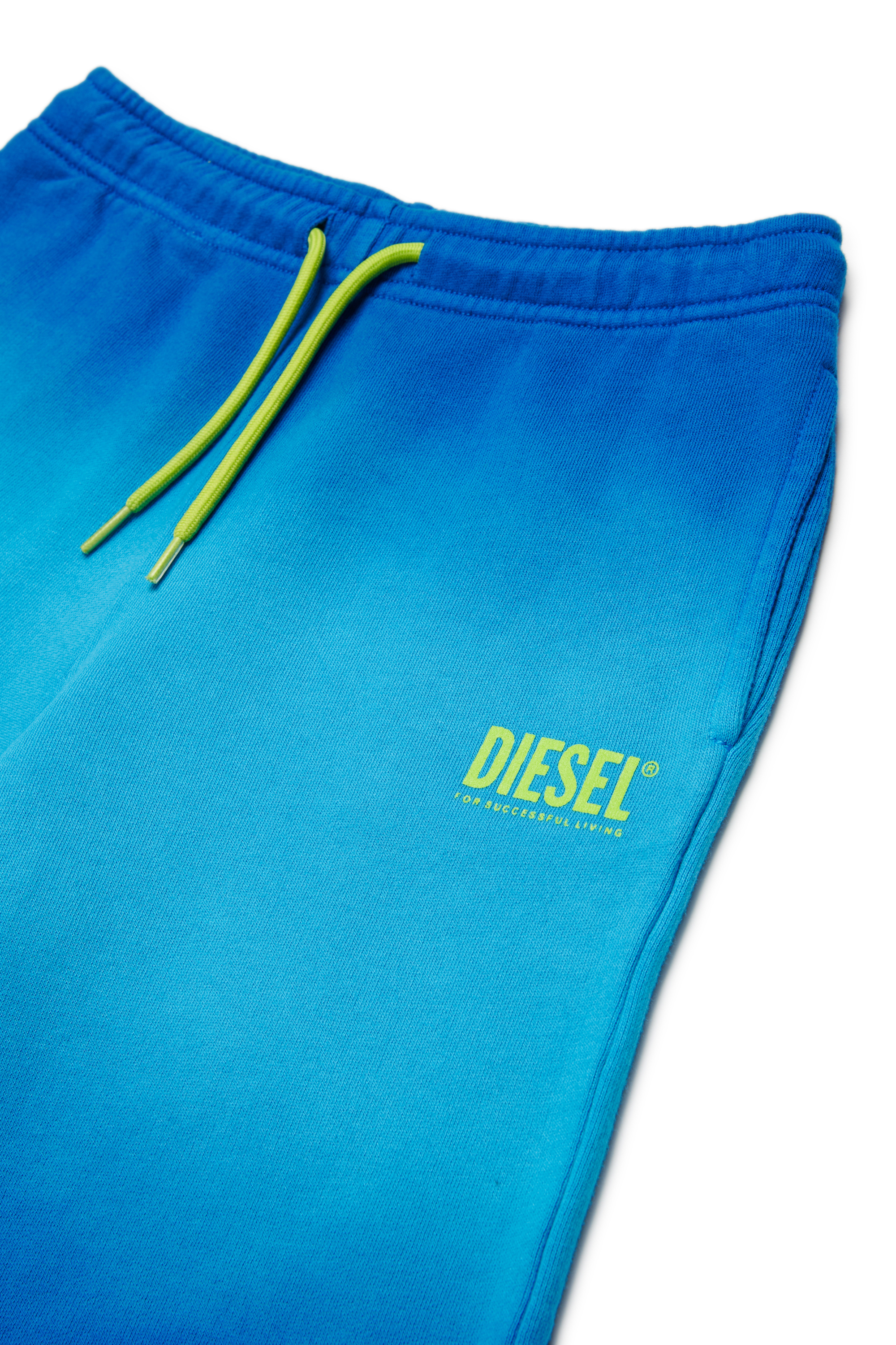 Diesel - PSHADE, Man's Cotton shorts with gradient wash in Blue - 3