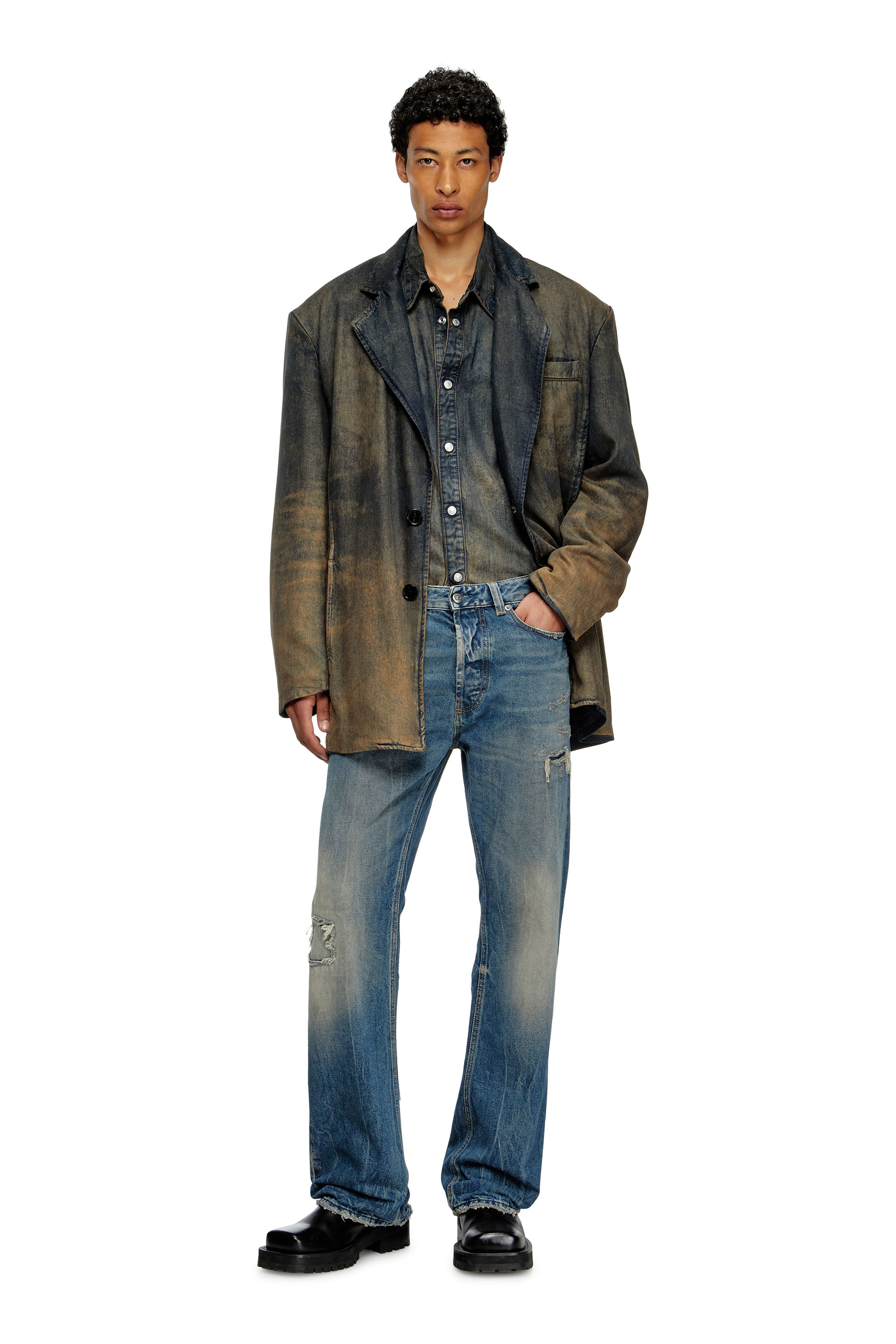 Diesel - Man's Relaxed Jeans 1980 D-Eeper 09M28, Medium blue - 2