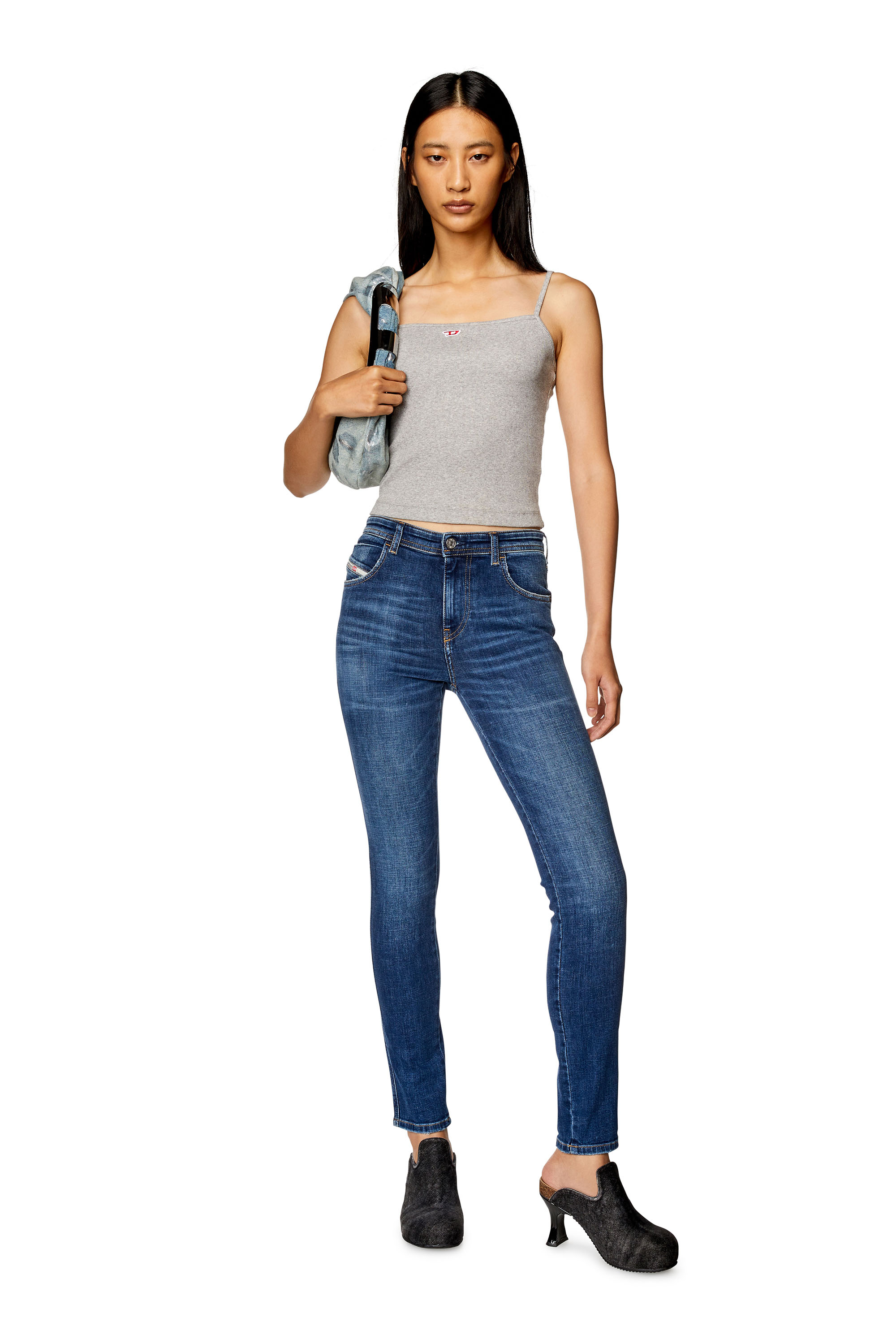 Diesel - Skinny Jeans 2015 Babhila 09H63, Dark Blue - Image 4