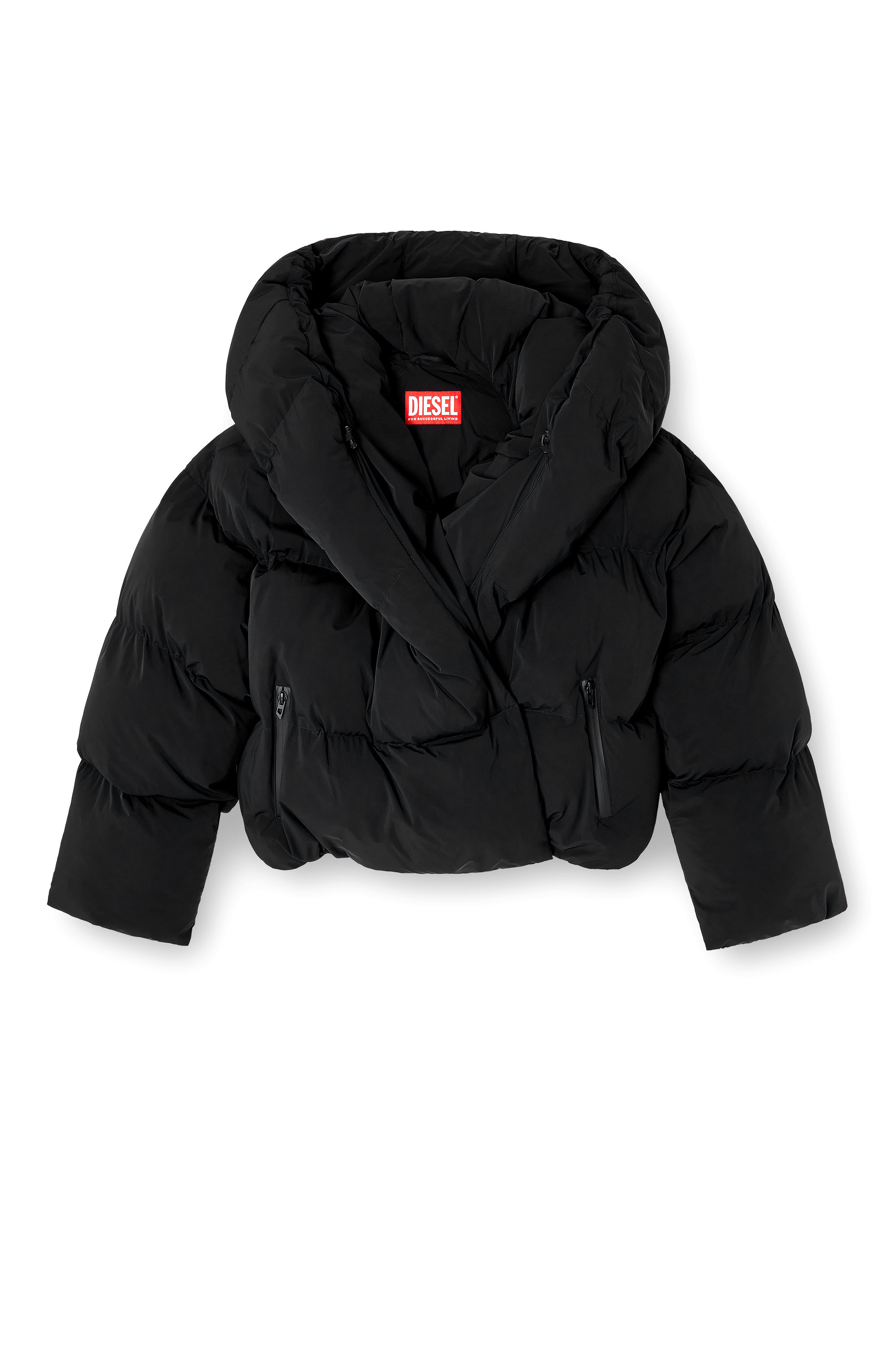 W-ILEY-T1, Black Diesel - W-ILEY-T1, Woman's Wrap puffer in bi-stretch nylon in Black - 2