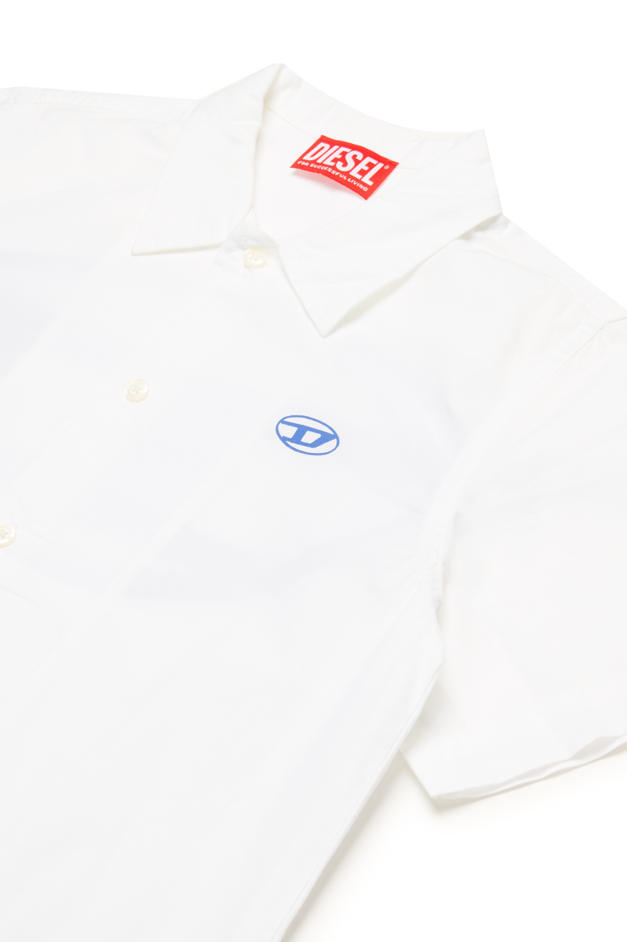 Diesel - MCPOLLY, Man's Short-sleeve shirt with Oval D print in White - 3