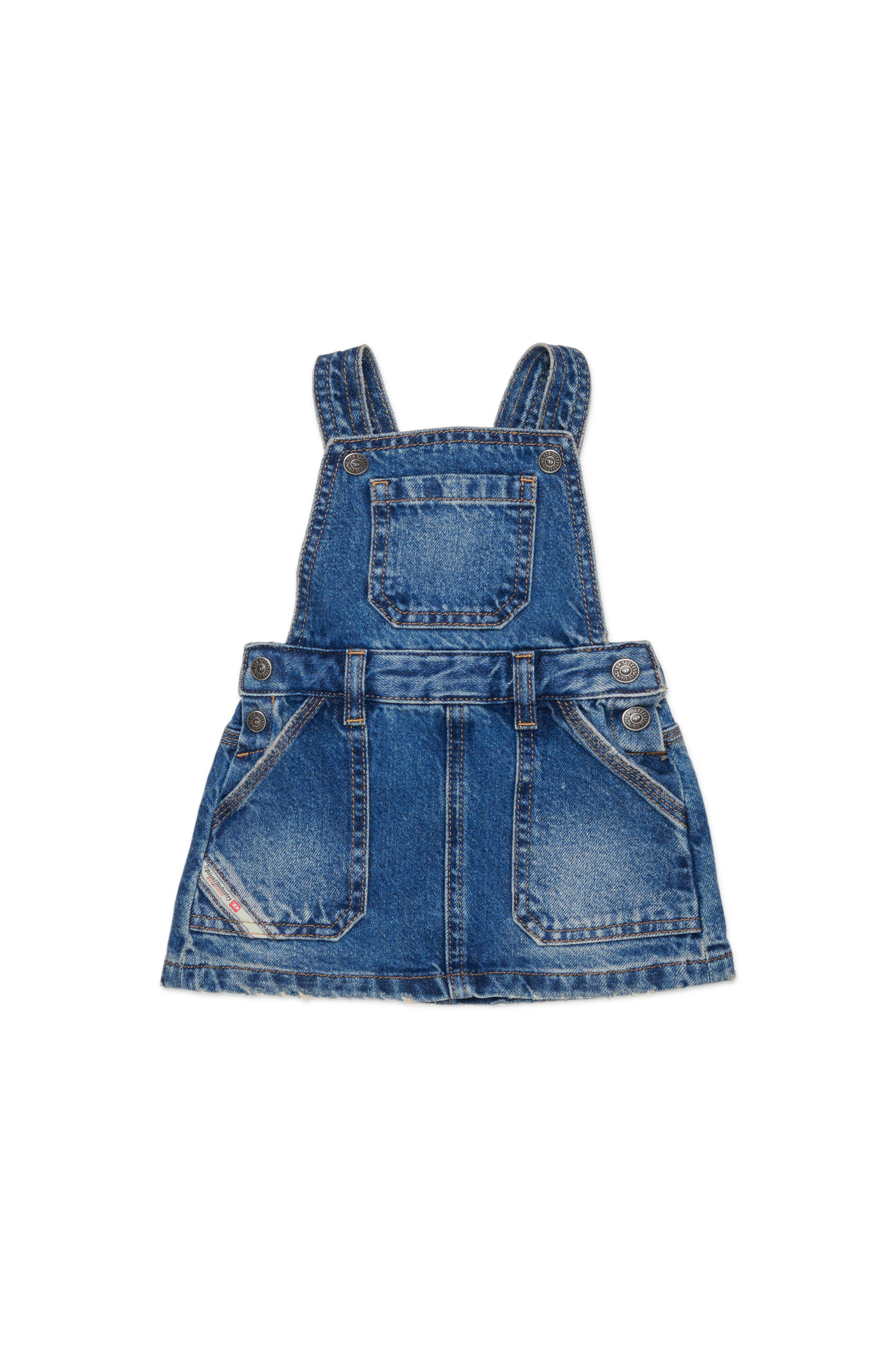 Diesel - JUMIB, Woman's Denim dungaree dress in Medium blue - 1