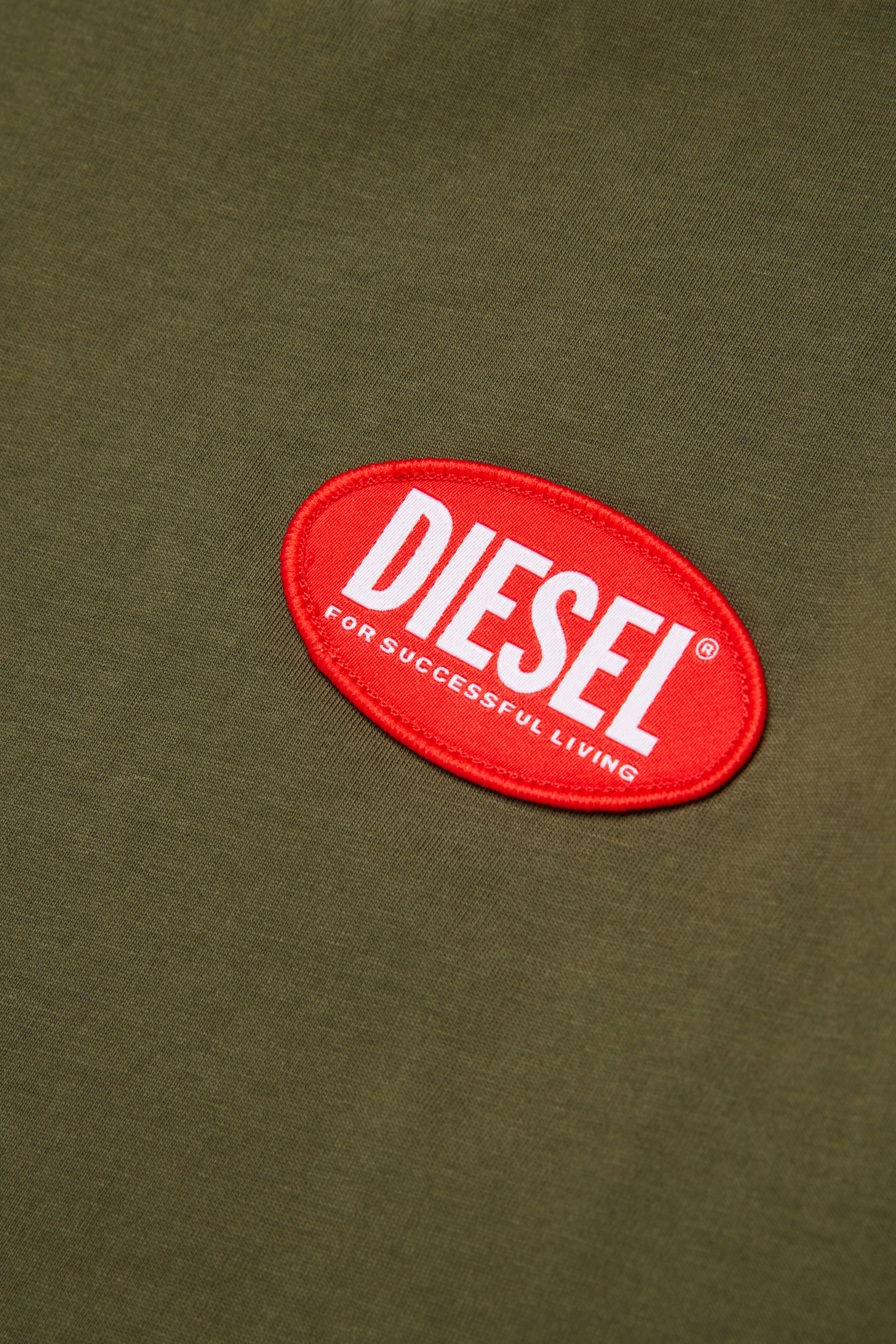 Diesel - TPATCH OVER, Man's Cotton T-shirt with patch in Green - 4