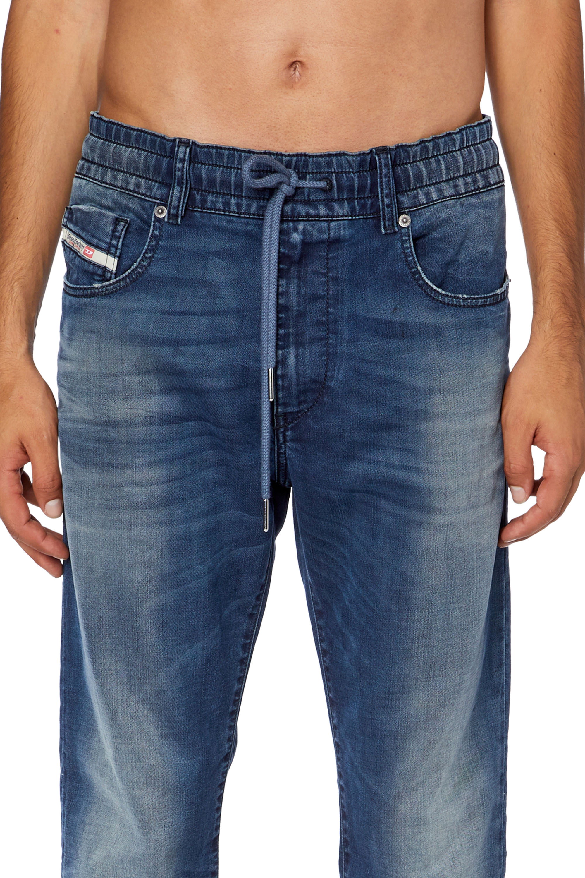 Diesel - Slim D-Strukt JoggJeans® 068FT, Dark Blue - Image 3