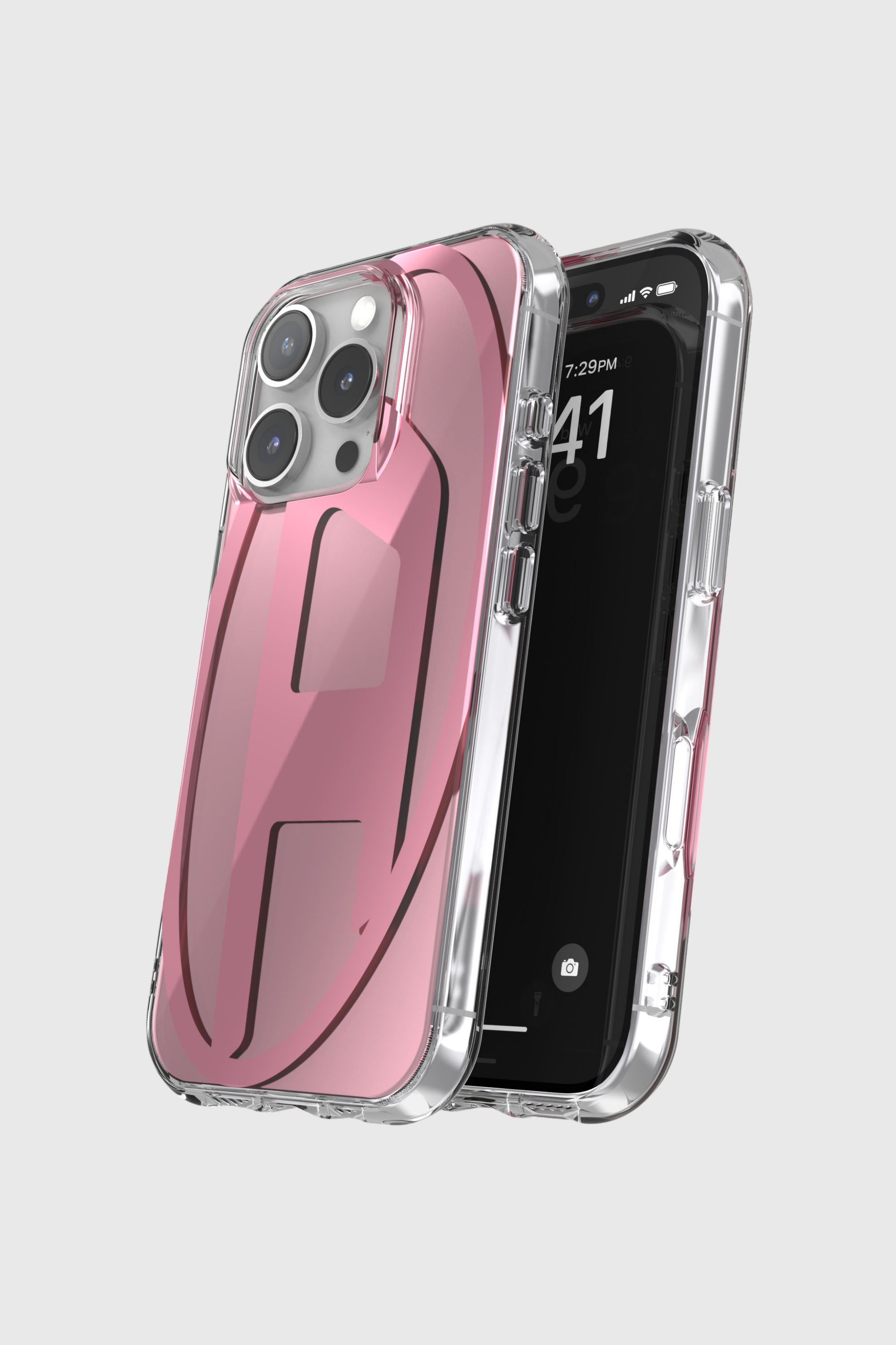 Diesel - 60164 AOP CASE, Unisex's Oval D Mirror Case for iP 16 Pro in Pink - 4