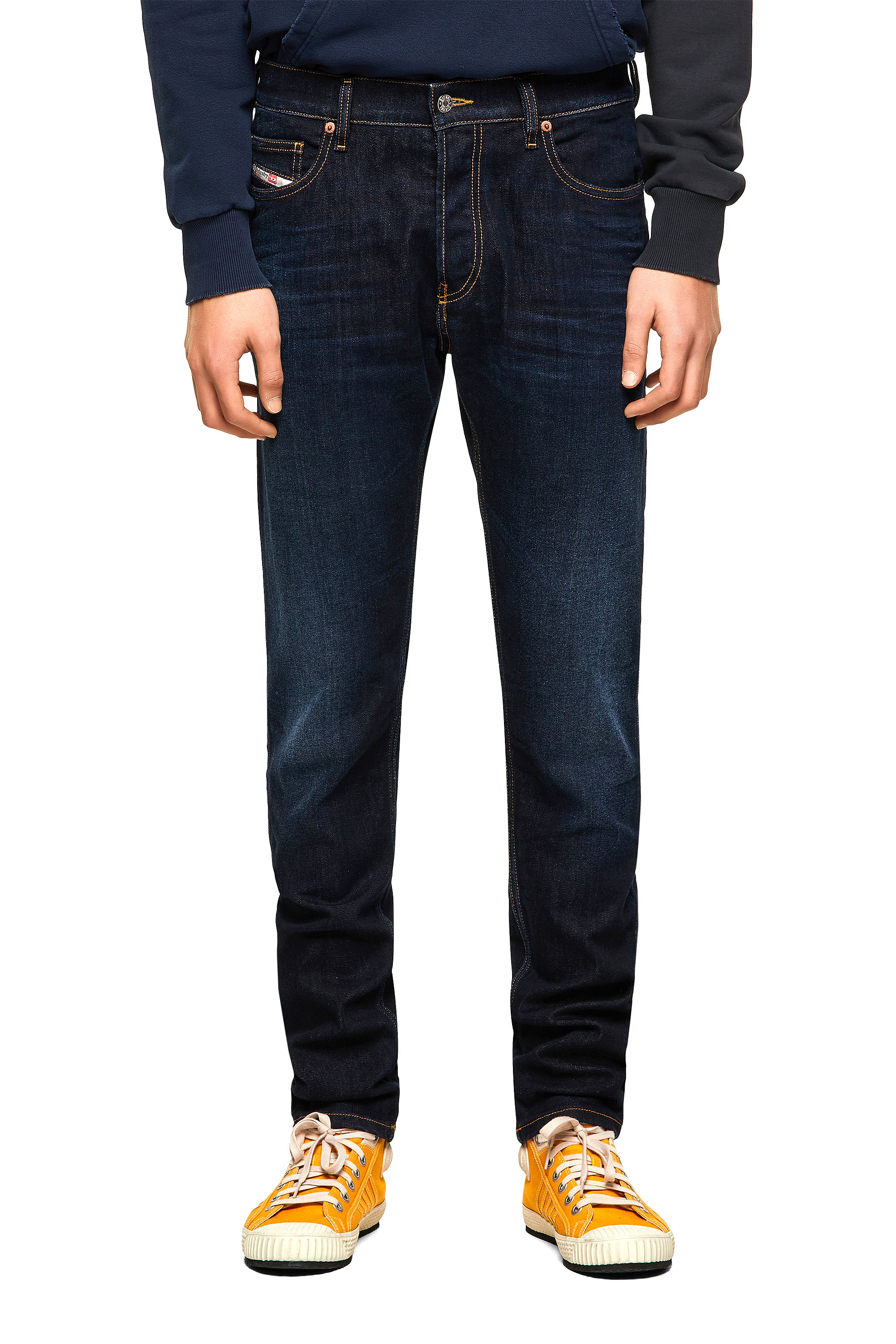Diesel - D-Luster 009ZS Slim Jeans, Dark Blue - Image 1