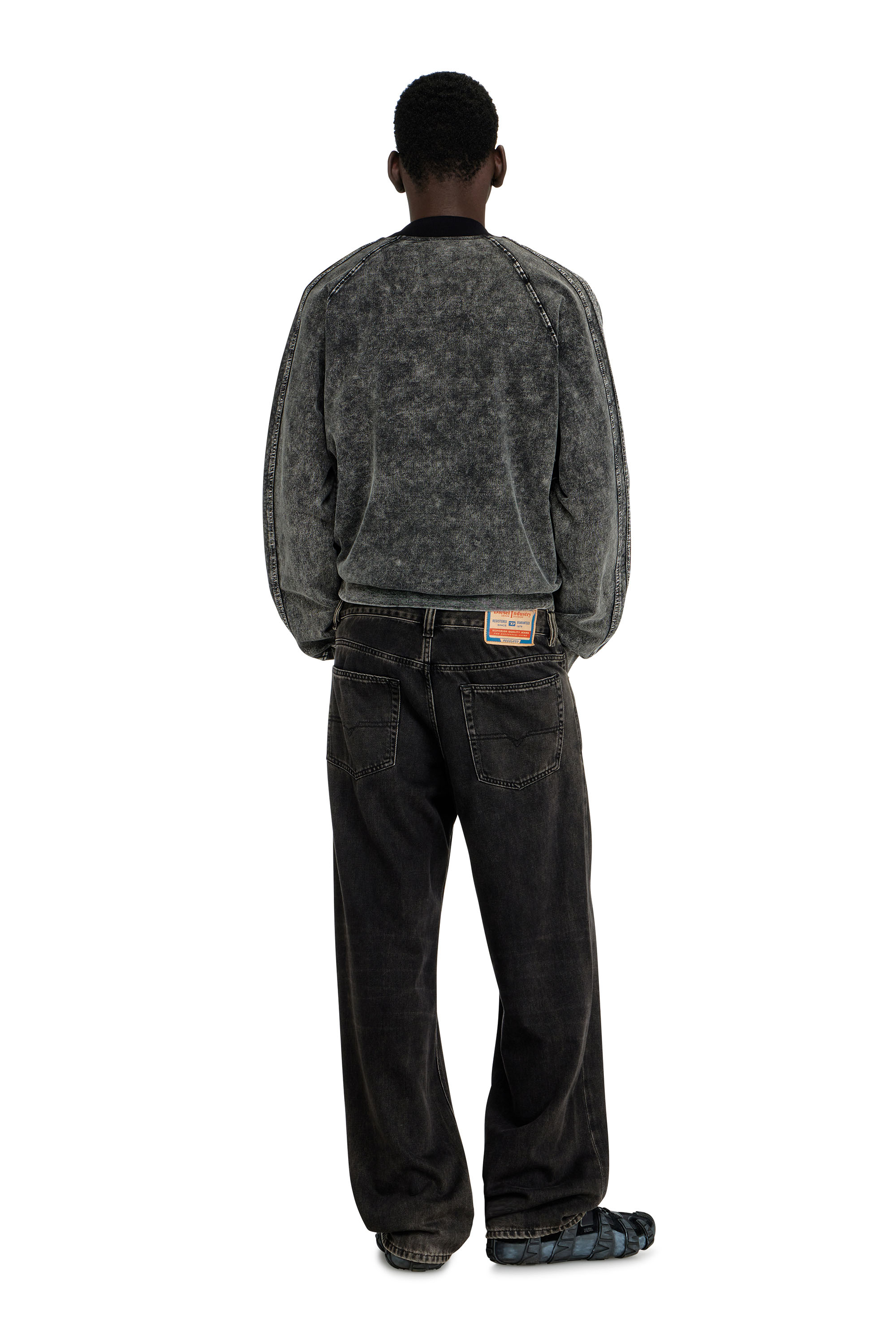 Diesel - Man's Relaxed Jeans 2001 D-Macro 09I35, Black/Dark grey - 3