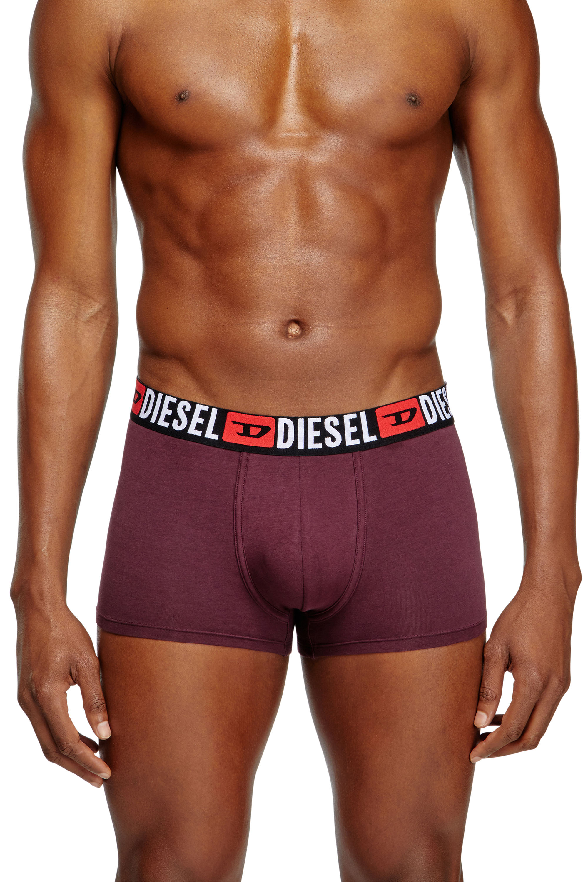 Diesel - UMBX-DAMIENTHREEPACK, Man's Three-pack of all-over logo waist boxers in Black/Violet - 2